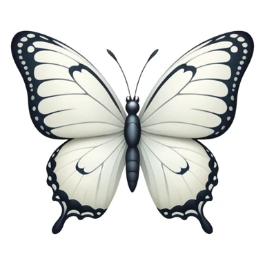 all White butterfly  sticker