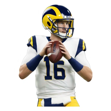 Jared Goff Passing to St Brown sticker