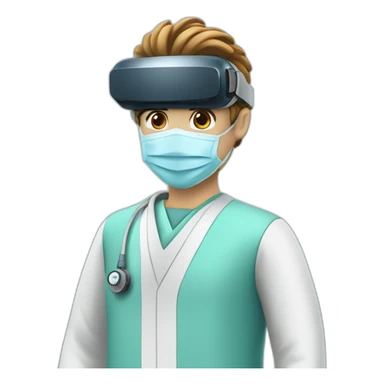 Surgeon-with-virtual-reality-display sticker