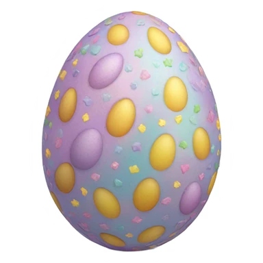 Realistic detailed pastel decorated Easter egg sticker