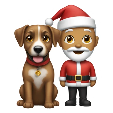 Bailey and Santa sticker