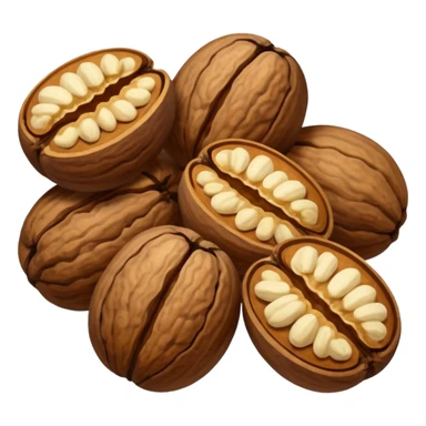 Walnut nuts without shell sticker