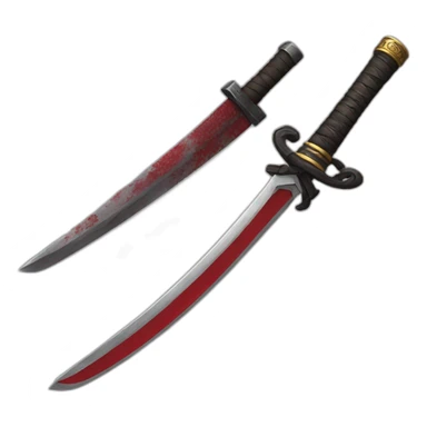 Katana rouge sticker