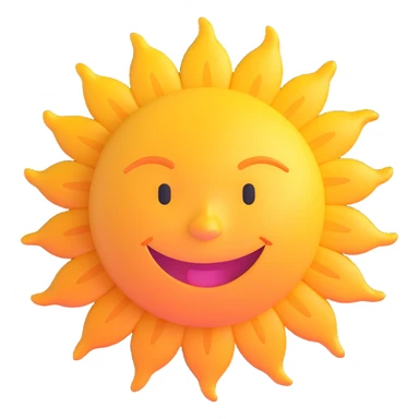 smiling sun sticker