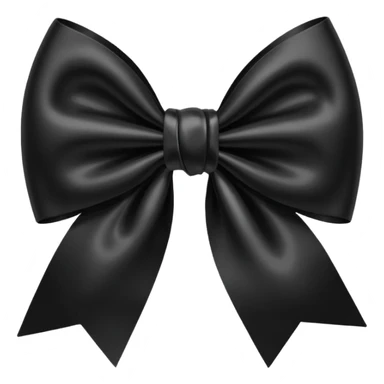 Black bow emoji sticker