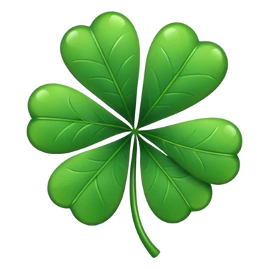 Make a Emoji of five leaf clover sticker