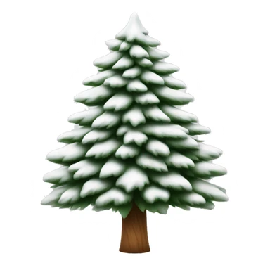  actual white fir christmas tree isolated.  sticker