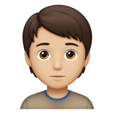 Dark brown hair, light brown skined and is a boy sticker