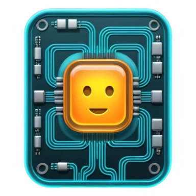 neon data chip sticker