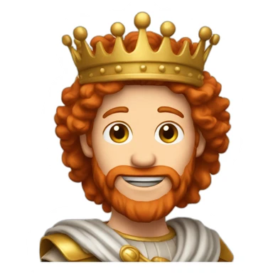 King David dancing red-haired biblical sticker