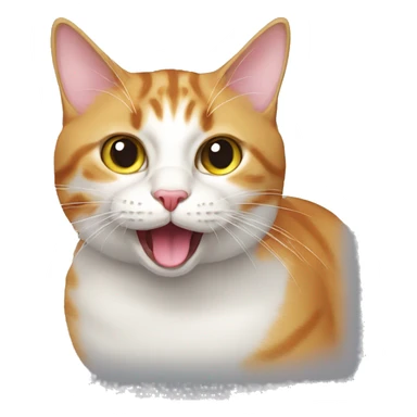 Cat with a very long and wide tongue sticker