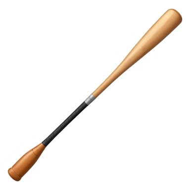 A piece of wood with a baseball bat sticker