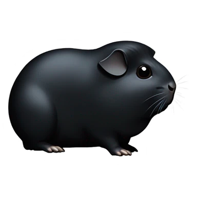 soid black Guinea pig sticker
