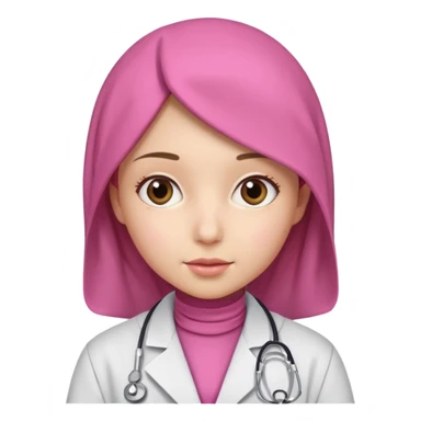 hijab Pink cat doctor sticker