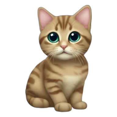 very small cat in real nebula in cosmic space sticker