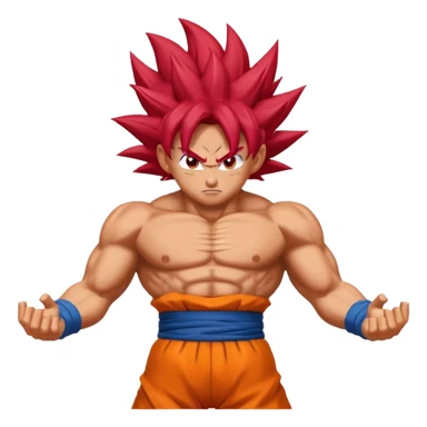 Goku super saiyan god sticker