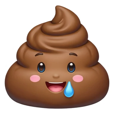 blue colors kawaii poop sticker