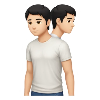 The Walking Man black hair all body from the side sticker