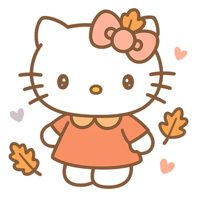 Hello Kitty Autumn Style sticker