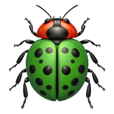 green ladybug sticker