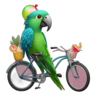 party parrot with bike sticker