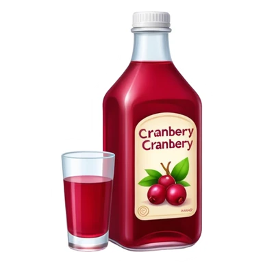 Bottle cranberry juice sticker