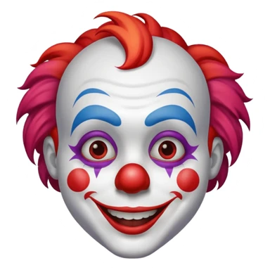 Clown with star-painted face sticker