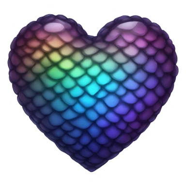 darkly iridescent scale heart sticker
