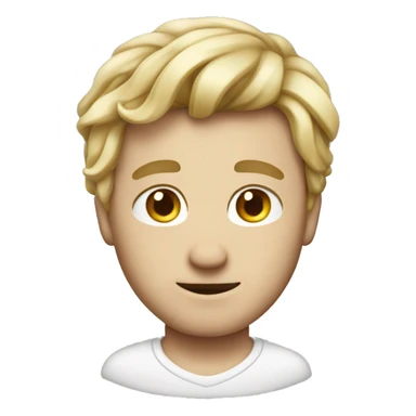 handsome white man hair tied emoji style apple sticker