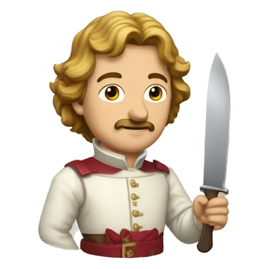 Gérard de pardieux avec un couteau  sticker