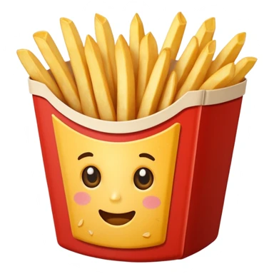 French fries sticker