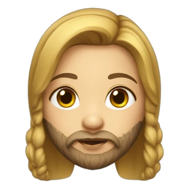 a female dwarf with a beard sticker