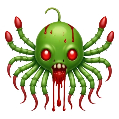 A green bloody bugger to be used an enemy fire in game play sticker