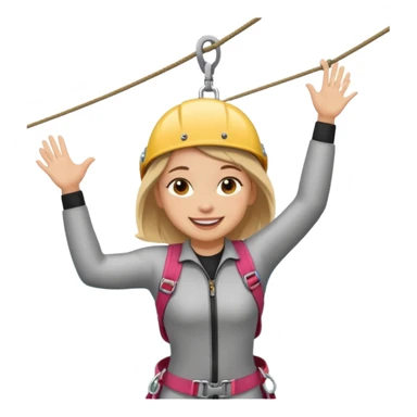 zip line emoji girl small emoji sticker
