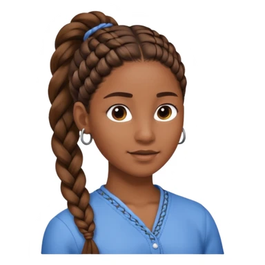 just hair braided hair tail sticker