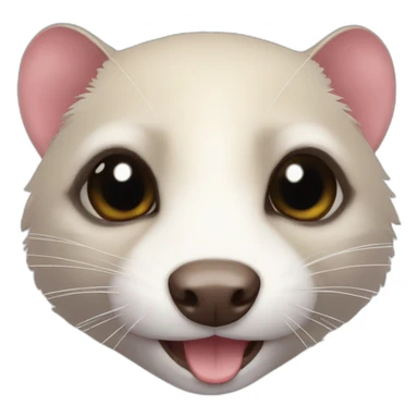 ferret with big star in eyes sticker