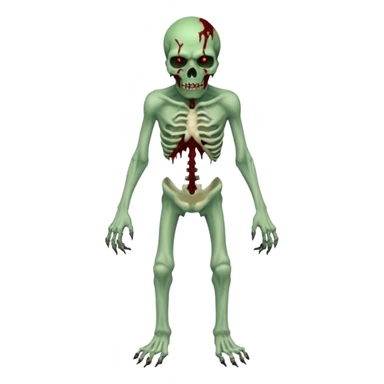 Rotting corpse zombie demons, full body, in the style of your bleeding skull art, full body sticker