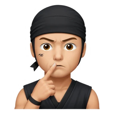 foto do Ninja ele mandando calar a boca sticker