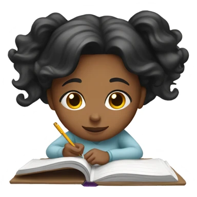 Girl journaling  sticker