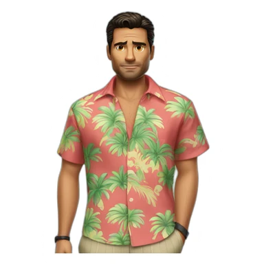 tommy vercetti in a hawaiian shirt sticker