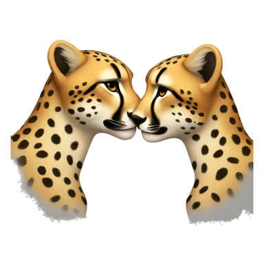Kissing cheetah sticker