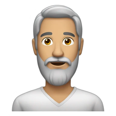 latin man with black beard and some gray hairs sticker