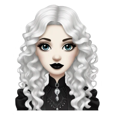 monochrome goth beauty  sticker