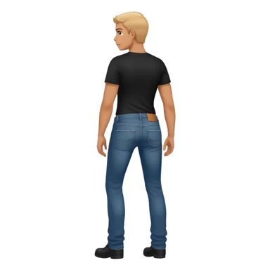 Grabbing butt and looking back sticker