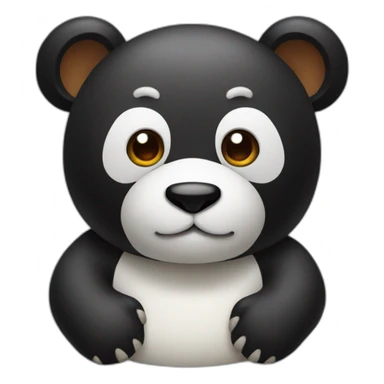 A panda bear mixed with a dino sticker