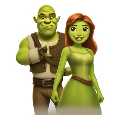 Shrek and Fiona  sticker