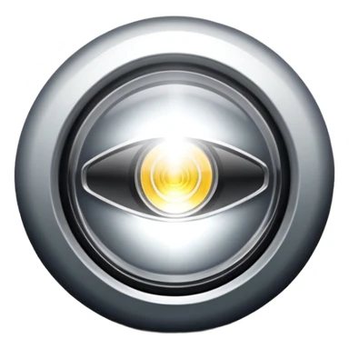 A car headlight, shining brightly with a focused beam of light, cutting through the dark, illuminating the road ahead. The light is intense and clear, often with a white or yellowish glow sticker