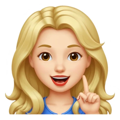 Girl with a finger on her teeth winking make it flirty and keep her hair open sticker