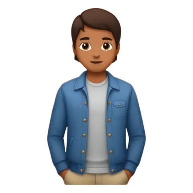 casual portrait by brick wall sticker