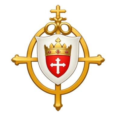 Pope's emblem with a touch of red sticker